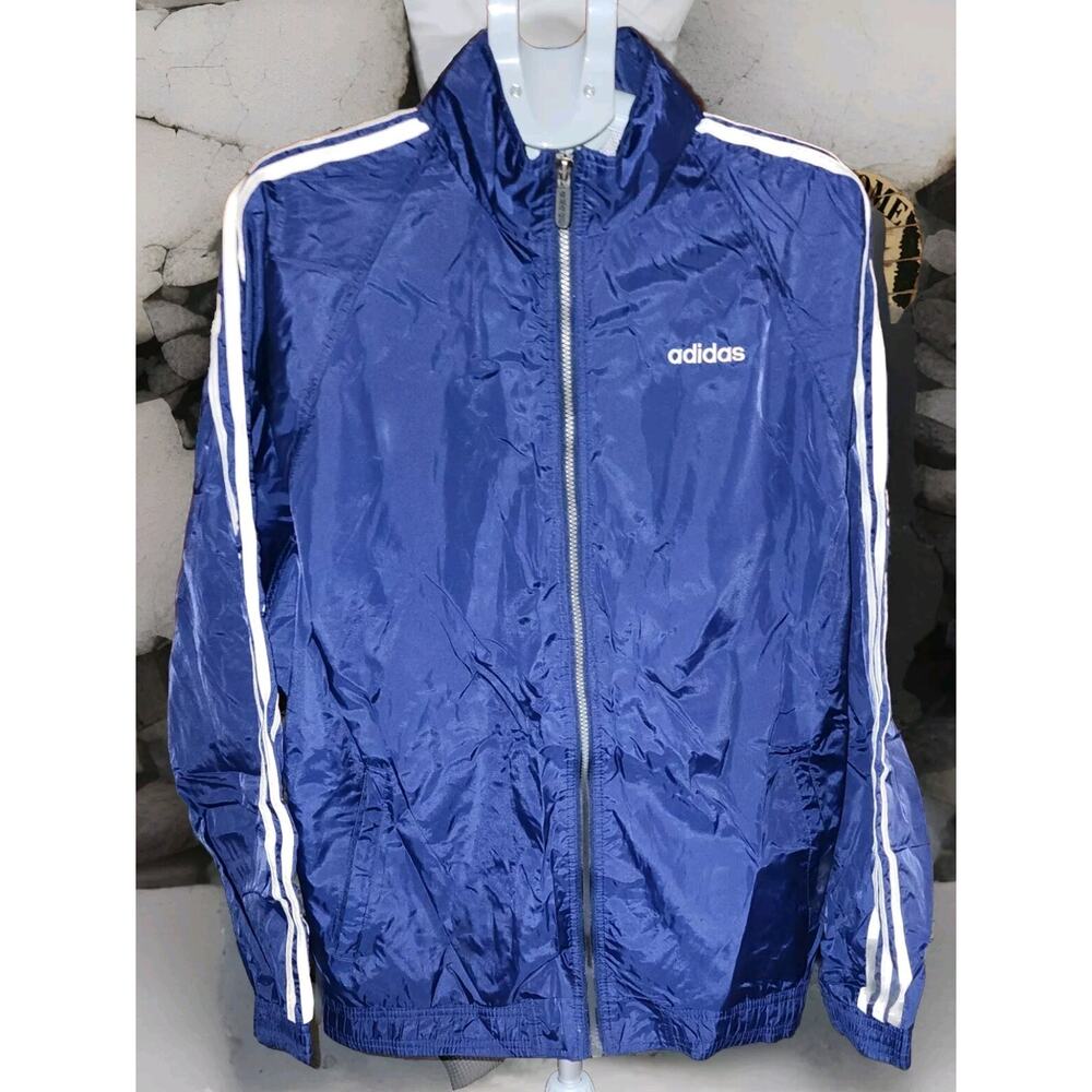 Vintage 90's Men's ADIDAS Training Jacket Windbreaker 3 STRIPES Ventilated